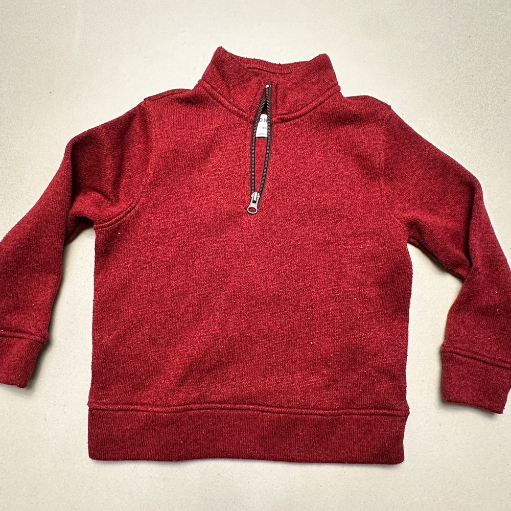 Old Navy Red Kids Quarter-Zip Sweater